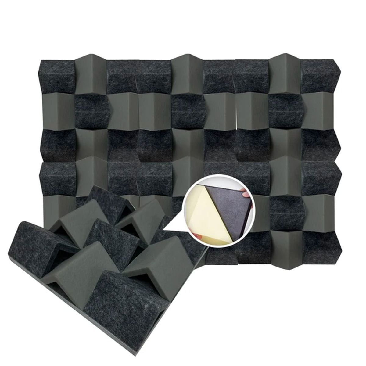 Pack Premium Felt Sound Diffuse Acoustic 3D