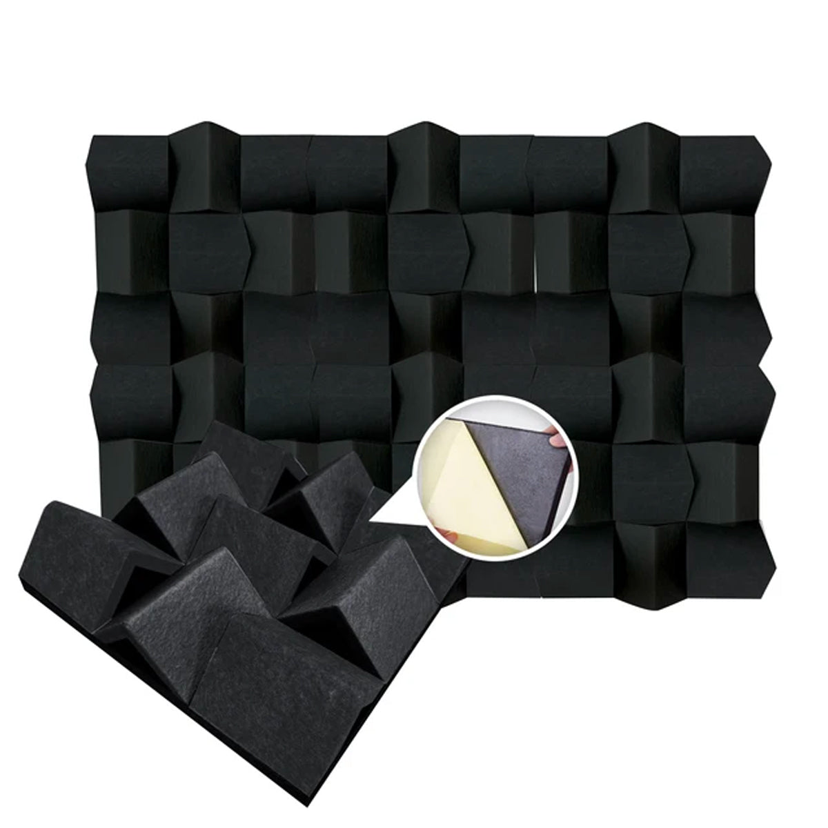 Pack Premium Felt Sound Diffuse Acoustic 3D