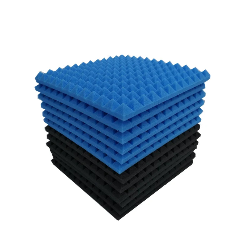 24Pack 300x300x25mm Studio Acoustic Foam Soundproofing Sponge Pyramid Noise Insulation High Density Sound Proof Wall Panels