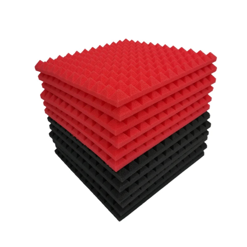 24Pack 300x300x25mm Studio Acoustic Foam Soundproofing Sponge Pyramid Noise Insulation High Density Sound Proof Wall Panels