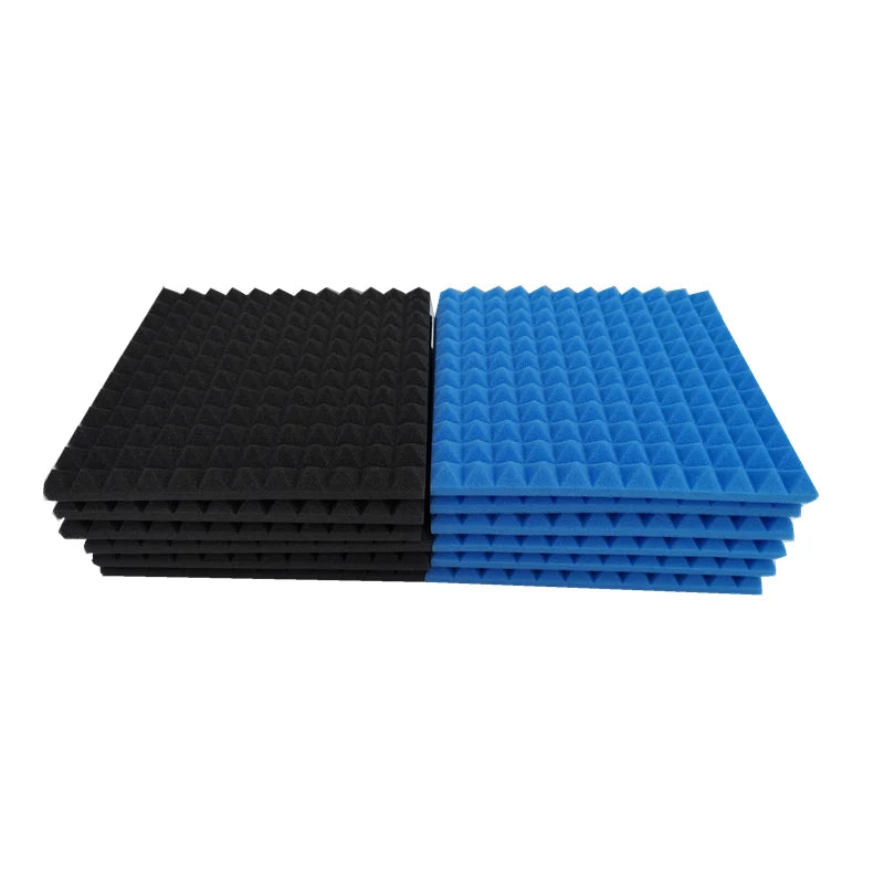 24Pack 300x300x25mm Studio Acoustic Foam Soundproofing Sponge Pyramid Noise Insulation High Density Sound Proof Wall Panels